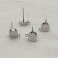thumbnail image 4 of NEW ARRIVAL! 8x6mm 50pcs Plating Real Gold Round Shape Earring Stud Connectors For Handmade Earring Parts DIY Jewelry Findings, 4 of 5