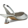 thumbnail image 4 of Franco Sarto Women's Devin Pointed Toe Kitten Heel Slingback Pump Silver 10W, 4 of 4