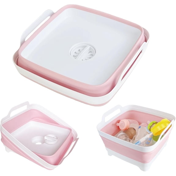Portable Folding Basin, Retractable Plastic Washing Basin, Thickened Foldable Sink, Ice Bucket, Fruit Washing Tub