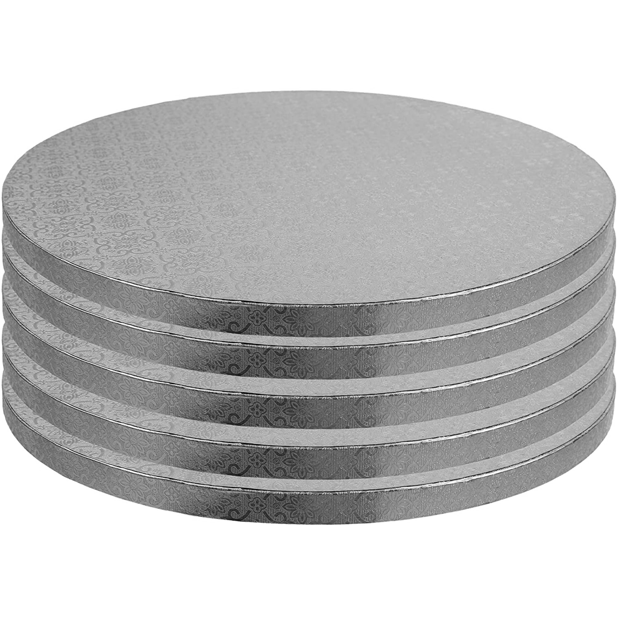 Spec101 Round Cake Drums 12pk White Cake Drum Boards with 1/2-Inch Thick Wrapped-Edges 12 Inch