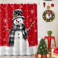 thumbnail image 5 of Christmas Winter Shower Curtains for Bathroom, Snowflake Snowman Red Robin Bird Waterproof Fabric Shower Curtain for Bathroom Bathtub Decoration, Machine Washable, 36"x72", 5 of 9