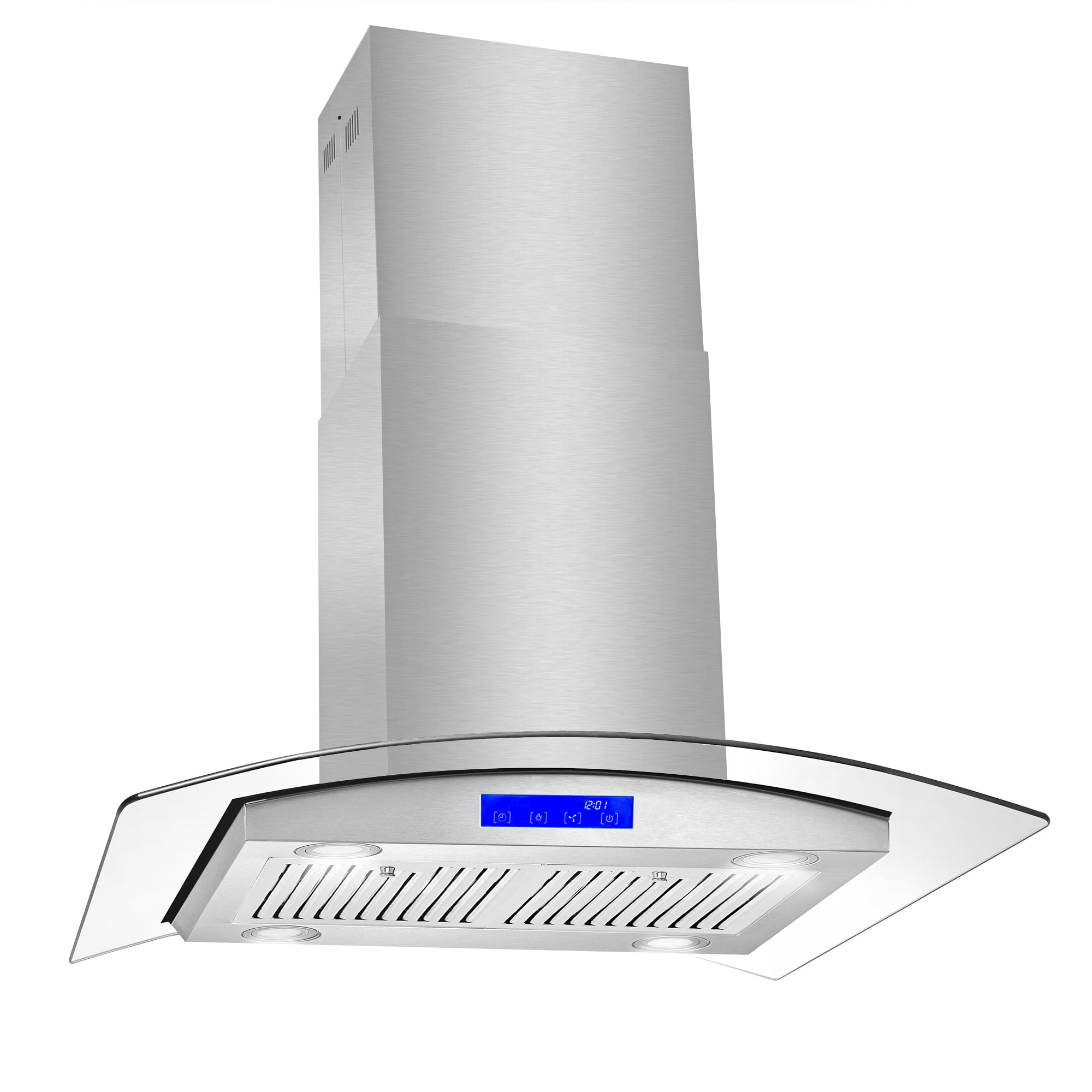 Cosmo 30 in. Ducted Island Range Hood in Stainless Steel with LED Lighting and Permanent Filters