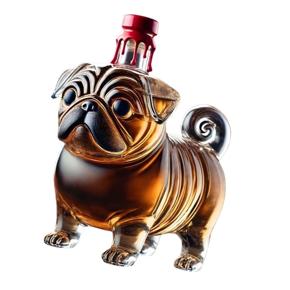 Playful Pugs Shape Glass Decanter Improving Taste Oxidation Ideal Home Enthusiasts