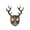 A002- Rice White, variant on Deer Skull Mask Scary Halloween Mask Removable Antler Bone Colored Full Face Cover Halloween Prop for Haunted House Party 1 Pack