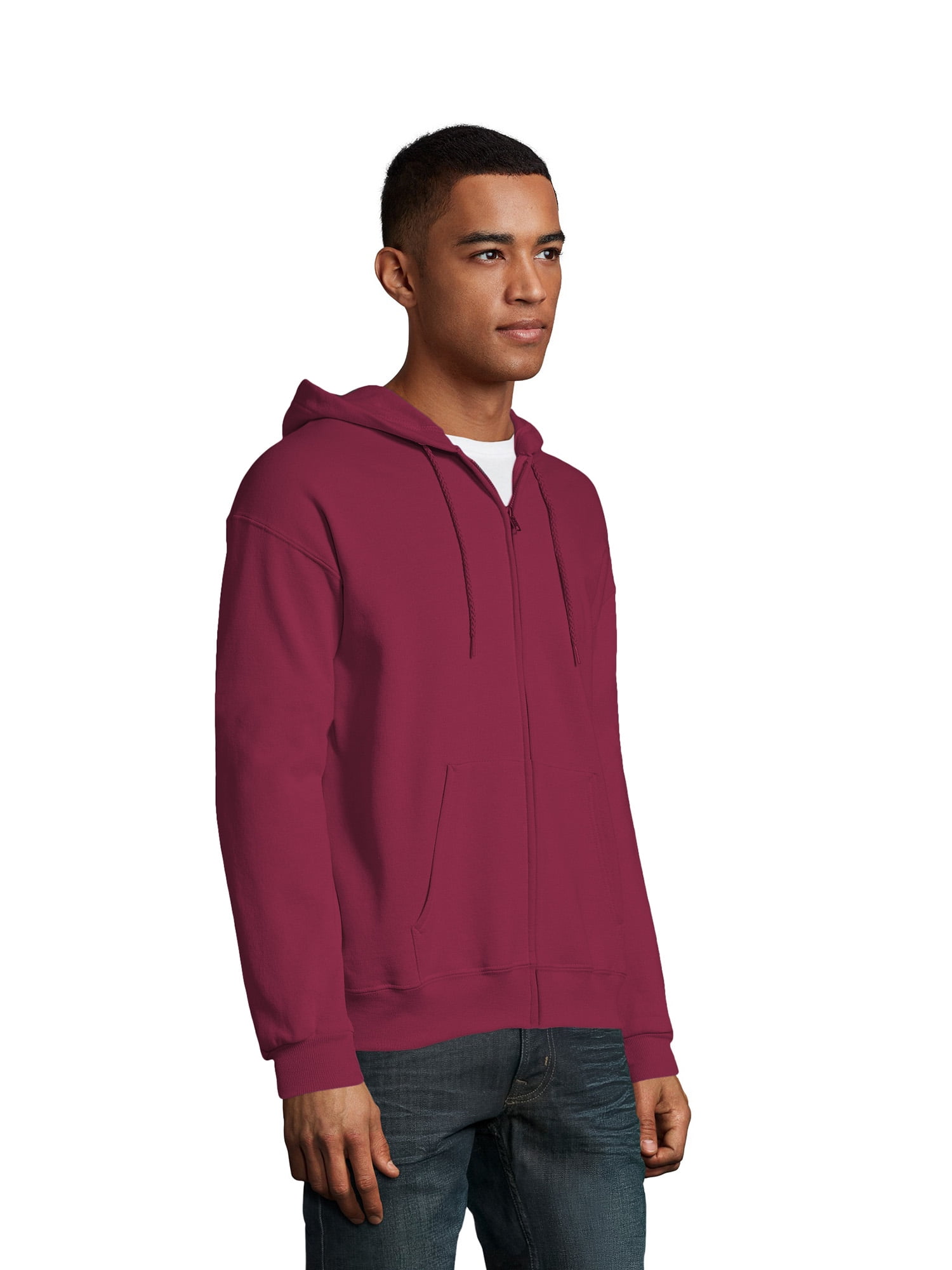 Hanes Essentials Men's EcoSmart Fleece Full Zip Hoodie, Sizes up