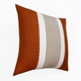 thumbnail image 4 of Ox Bay Faye 20" x 20" Rust Striped Linen Adult Decorative Throw Pillow, 4 of 8