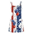 thumbnail image 6 of UVEASISHA 4th of July Outfits for Women Patriotic Sleeveless American Flag Rompers 2025 Adjustable Straps Independence Day Short Jumpsuit Multicolor#7 XXL, 6 of 7