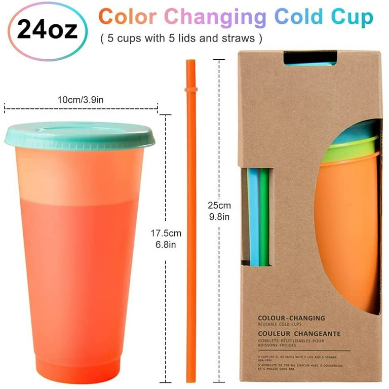 5 Large Aladdin Insulated Cups with Lids and Straws - household