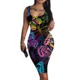 thumbnail image 2 of Babysbule Women's Summer Dresses Fashion Women Print Tank Dress Sleeveless Basic Midi Club Dress, 2 of 7