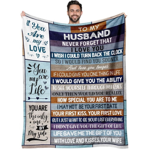 LHSHID Fathers Day Blanket Gifts for Husband to My Husband Birthday Gifts Husband Gifts from Wife Best Husband Ever Gifts for Him Husband Anniversary Valentine Wedding 30"x40"