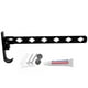 thumbnail image 1 of Punch-Free Clothes Rack 1Pcs Black Aluminum Alloy for Home Machine-Wash-Free Invisible Clothesline, 1 of 5