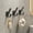 Black, variant on RBCKVXZ Self-Adhesive Coat Hooks for Hanging - 5 Protable Hangers for Coat, Towel, Purse, Keys, Bag - for Wall, Door, Bathroom, Shower, Kitchen - Plastic, Black