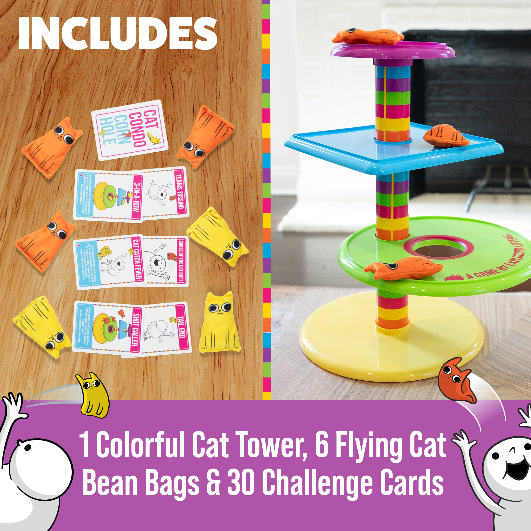 Exploding Kittens Cat Condo Cornhole Game Set photo 6