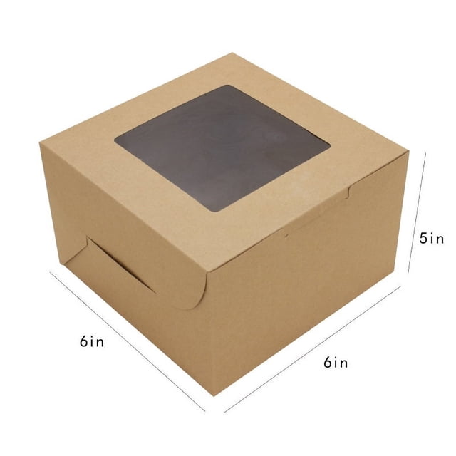 Caja de pastelería, embalaje para postres, tartas, cartón blanco, caja de cartón Kraft