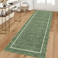 thumbnail image 3 of Scalloped Edge Area Rug – Non-Slip, Machine Washable Low Pile Indoor Carpet, Modern Farmhouse Floor Mat for Living Room, Bedroom, Nursery, Dining Room, Office, 3 of 12
