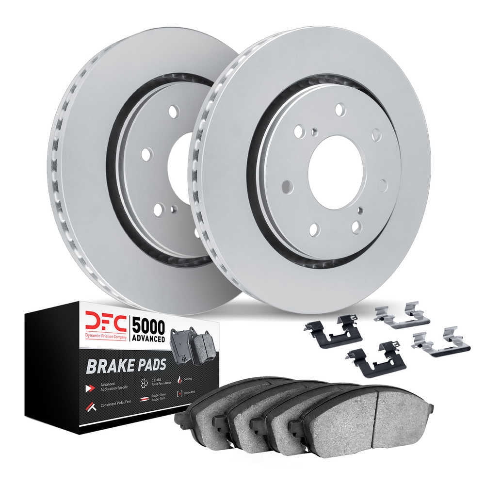 Dynamic Friction Company 4512-99210 DFC GEOSPEC Coated Rotors with 5000 Brake Pads - Ceramic and