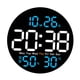 thumbnail image 2 of Reloj de pared digital, despertador colgante para adultos, temperatura/humedad digital Cielo azul, 2 of 9