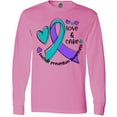 thumbnail image 3 of Inktastic Love and Care Suicide Prevention Awareness Ribbon and Hearts Long Sleeve T-Shirt, 3 of 5