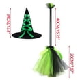 thumbnail image 2 of Yyuenw 1 Set of Halloween Party Witch Hat Broom Kit, Wizard Hat and Broom for Kids, Halloween Costume Cosplay Props, Halloween Decorations, 2 of 4