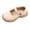 Beige, variant on XIMIN Girls Platform Mary Jane Flats Summer Round Toe Soft Sole Non-Slip Cute Comfortable Toddler Princess Dress Flats for School Kids (Black, 9.5-10 Years)