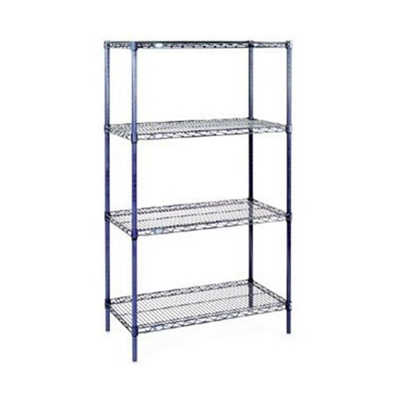 Nexel Industries 21366C 21 x 36 x 63 Po. Unité d'Étagère de Démarrage de Plaque, Chrome