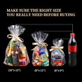 thumbnail image 2 of Sinkoo Clear Cellophane Bags, 50pcs 6"x 9" Clear Gift Bags, Plastic Treat Bags with Golden Ribbon for Gift Wrap, Packaging Dessert Candy Party Favors, 2 of 6