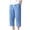 Sky Blue, variant on Hanes Men's Linen Cotton Capri Pants Loose Fit Elastic Waist Wide Leg Baggy Harem Pants Big and Tall Men Sports Pants Light Blue XL