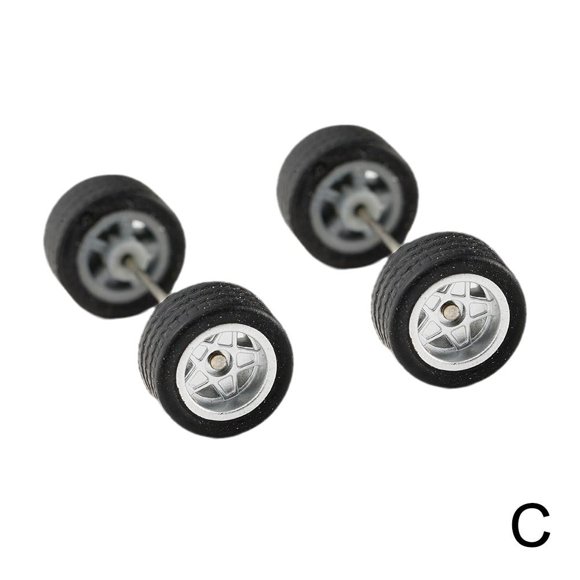4 Spoke Custom 1:64 Wheels And Tyres Real Riders Rubber Wheel ne w Hot O4R8
