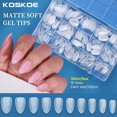 thumbnail image 2 of 300 Unids/Caja Gel Suave Mate Puntas Cortas Uñas Postizas Cubierta Completa Herramienta De Arte De, 2 of 4