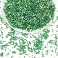 thumbnail image 1 of Kit de cuentas de vidrio de 150 g, estilo mixto, serie verde, con agujero redondo, de 2 a 4 mm, espaciadoras sueltas, varios tamaños, a granel., 1 of 9