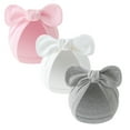 thumbnail image 2 of Comfortable Baby Bonnet Hat Cotton Newborns Bowknot Bonnet Fetal Caps Solid Color Headwear for 0 to 3 Months Unisex, 2 of 8