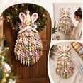 thumbnail image 4 of Easter Crochet Kit for Spring Front Door Hanging Decor, DIY Bunny Wall Art with Carrots Eggs and Flowers, Yarn Craft Set for Home Party 14 Inch, 4 of 7