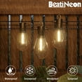 thumbnail image 4 of BeatiNeon Outdoor String Lights, 50 Feet S14 LED Patio Lights with 16 Edison Plastic Bulbs(1 Spare), Waterproof Connectable Hanging Lights for Backyard Porch Balcony Party Decor,E26 Socket Base, 4 of 15