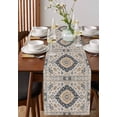 thumbnail image 4 of Boanket Blue Boho Table Runner - 108 Inch Long, Kitchen Dining Table Runner Dresser Scarves, Southwestern Geometric Abstract Vintage Farmhouse Decor for Coffee Tables Wedding Party Banquet, 4 of 8