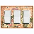 thumbnail image 1 of Metal Light Switch Plate Outlet Cover Beige Floral Leaf Letter Damask FLW057, 1 of 13