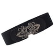 thumbnail image 3 of Ceinture Large pour Femmes Mode Élastique Boucle Extensible Ceinture Robe Vintage Slim Resserrée Décor, 3 of 9
