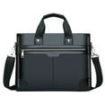 thumbnail image 1 of Dsscvnef Men's Shoulder Bag Crossbody Briefcase Large Capacity PU Leather Retro Computer Bag Multifunctional Work Travel, 1 of 5