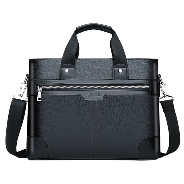 Dsscvnef Men's Shoulder Bag Crossbody Briefcase Large Capacity PU Leather Retro Computer Bag Multifunctional Work Travel