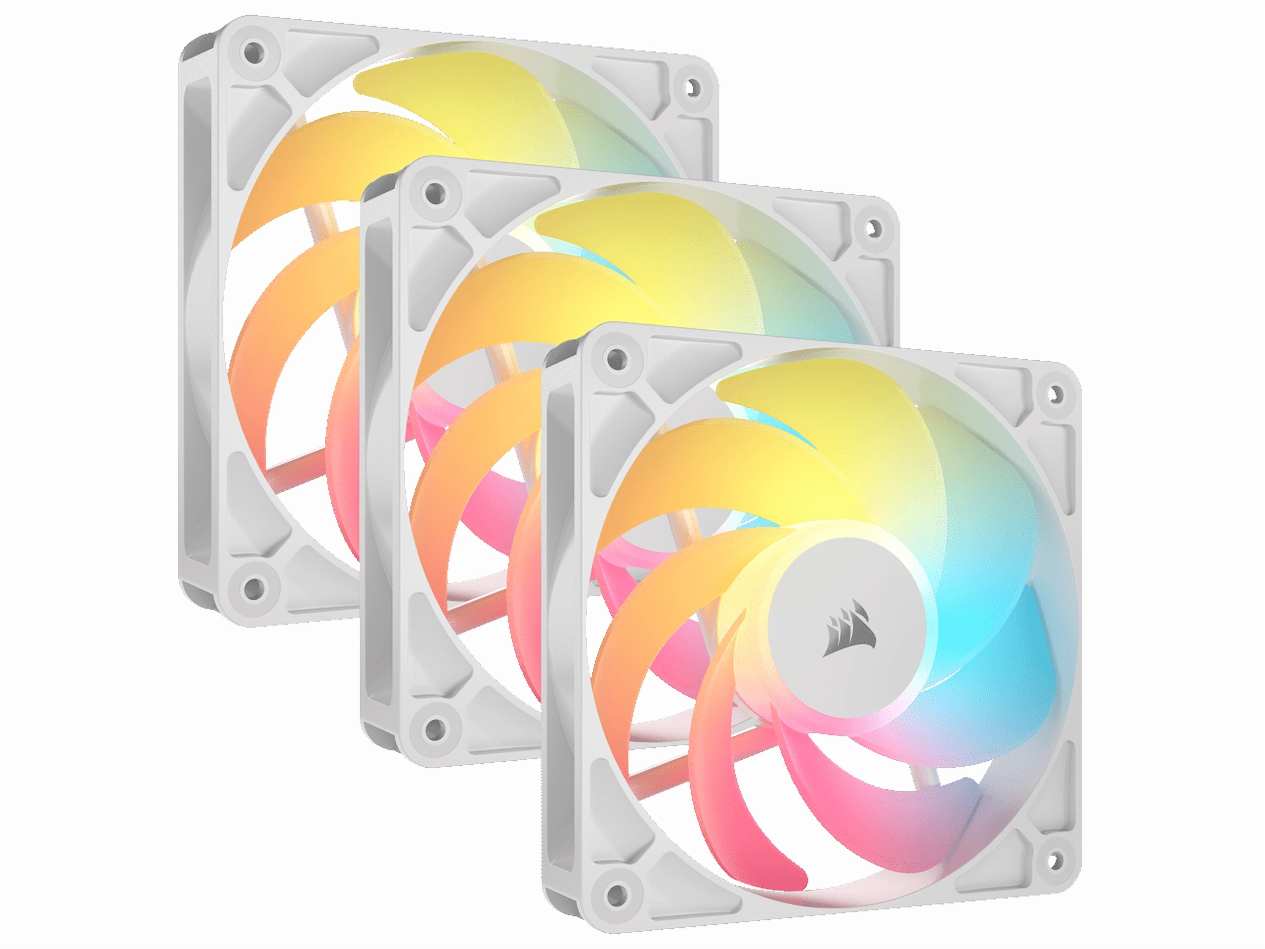 CORSAIR RS120-R ARGB 120mm PWM Reverse Fans Triple Pack – White