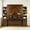 Dark Brown, variant on AUU Queen Size Wall-Mounted Murphy Bed with Built-in Desk & Storage – Space-Saving Wood Cabinet Bed with Shelves & Drawers, Fold-Down Guest Bed with Workstation for Studio or Home Office