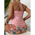 thumbnail image 5 of Stamzod Womens Bathing Suits Tankinis Two Piece Modest Swimsuit with High Waisted Shorts Tummy Control Women's Swimwear 2026 Pink S, 5 of 9