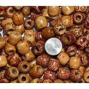 Wood Beads for Hair Macrame, Crafts DIY Jewelry Supplies, Gift for Beader, Barrel, 16x16mm, 200 Pcs