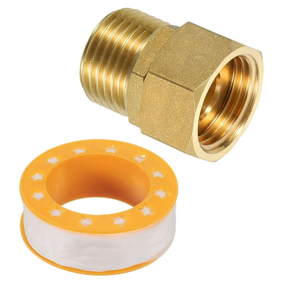 Brass Flare Tube Fitting, G1/2" Female x G1/2" Male Tube Adapter Connector