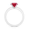 thumbnail image 2 of Rosec Jewels Lab Created Ruby Solitaire Ring Set with Diamond Enhancer (AAAA Grade), 10K White Gold, US 10.50, 2 of 8