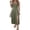 Sage, variant on Women's Side Slit Scoop Neck Wide Strap Dress Ninety Five Percent Polyester and Five Percent Elastane Easy Care Comfort