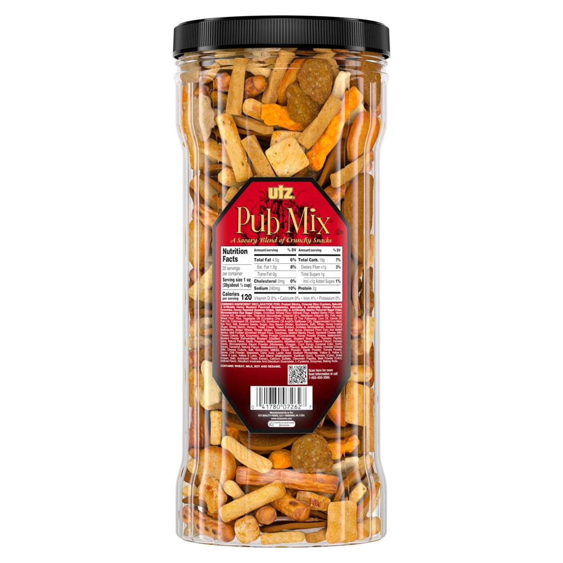 Utz Pub Mix, 20 oz Barrel