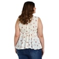 thumbnail image 4 of Blusa Linea A Tallas Extras Zenobia 10957 Blanco Floreado 42, 4 of 6