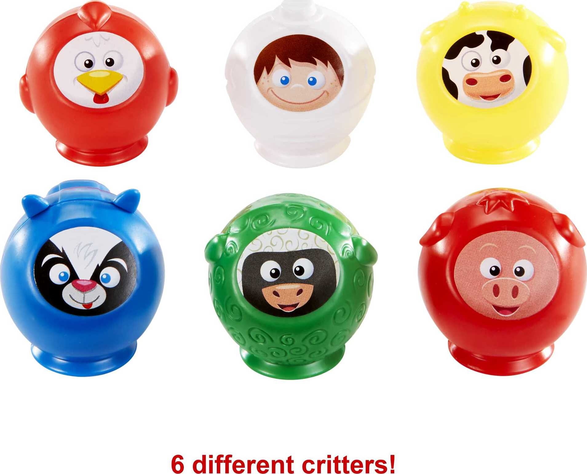 UNO Moo! Matching Kids Game For Game Night with 24 Plastic Animal Figures for 2-4 Players