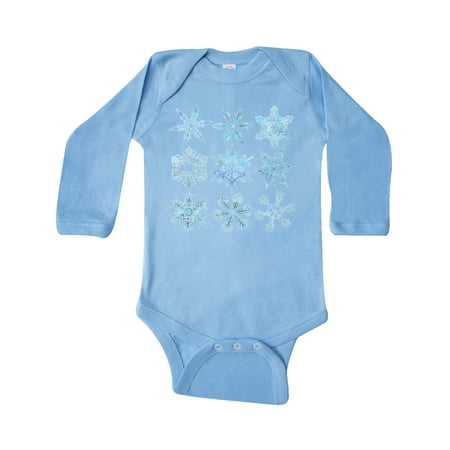 

Inktastic Winter Snowflakes Gift Baby Boy or Baby Girl Long Sleeve Bodysuit