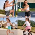 thumbnail image 2 of Resinta Girls 4-Pack Athletic Shorts Quick Dry Dolphin Hem Active Shorts for Kids, Sizes 4T-12 Years, 2 of 9